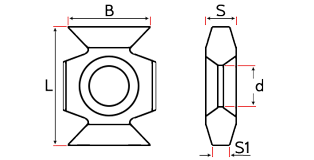 hard metal insert knives for drops